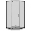 Купити Душеве огородження 5-corner Pivot 90x90 см, без піддону AM.PM W90UG-405-090BT Gem , W90UG-405-090BT / W90UG-405-090BT Душ. кабіна Gem 5-corner Pivot 90x90 скло прозоре, профіль чорный мат, без піддону , в категории Комплексе рішення для ванної кімн