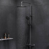 Купити Душова система ShowerSpot з термостатом, чорний AM.PM F0780422 Like , F0780422 / F0780422 Like,душ.система набір:зм-ч д/душу термостат,верх.душ d220 мм, ручний душ 120 мм, 3 функції , в категории Душові системи та панелі , от бренда AM-PM  Інтернет