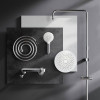 Купити Душова система ShowerSpot AM.PM F0780700 Like , F0780700 / F0780700 Like, душ.система: см-ль-полка д/душа, душ.штанга 1030-1460мм, верхний душ 220 мм, ру , в категории Душові системи та панелі , от бренда AM-PM  Інтернет-магазин сантехніки ✓ Кращі 