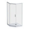 Купити Душеве огородження 5-corner Pivot 90x90 см, без піддону AM.PM W90UG-405-090MT Gem , W90UG-405-090MT / W90UG-405-090MT Душ. кабіна Gem 5-corner Pivot 90x90 скло прозоре, профіль матовий хром, без піддону , в категории Душові кабіни , от бренда AM-PM