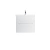 Купити Тумба з раковиною, підвісна, 60 см AM.PM M91-FHX0602-WC0602WG38 GEM S , M91-FHX0602-WC0602WG38 / M91-FHX0602-WC0602WG38 GEM S, База з раковиною, підвісна, 60 см, 2 ящика, MDF, біла, глянець , в категории Комплекти шафа та умивальник , от бренда AM-