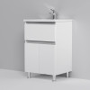Купити Тумба з раковиною, на підлогу, 55 см AM.PM M85-FSX0553-WC0553WG38 X-Joy , M85-FSX0553-WC0553WG38 / M85-FSX0553-WC0553WG38 X-Joy, База с раковиной, напольная, 55 см, 1 ящик, 2 дверцы, белый глянец , в категории Комплекти шафа та умивальник , от брен