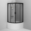 Купити Душовий куточок 90х90 см, без піддону AM.PM W90UG-401A090BT Gem , W90UG-401A090BT / W90UG-401A090BT Душ. кабіна Gem Deep 1/4 Round 90x90 скло прозоре, профіль чорний мат, без піддону , в категории Душові кабіни , от бренда AM-PM  Інтернет-магазин с