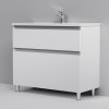 Купити Тумба з раковиною, на підлогу, 100 см AM.PM M85-FSX1002-WC1002WG38 X-Joy , M85-FSX1002-WC1002WG38 / M85-FSX1002-WC1002WG38 X-Joy, База с раковиной, напольная, 100 см, 2 ящика, белый глянец , в категории Комплекти шафа та умивальник , от бренда AM-P