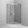 Купити Душовий куточок 100х100 см, без піддону AM.PM W90UG-401-100MT Gem , W90UG-401-100MT / W90UG-401-100MT Душова кабіна Gem 1/4 Round 100x100 скло прозоре, профіль матовий хром, без піддону , в категории Душові кабіни , от бренда AM-PM  Інтернет-магази
