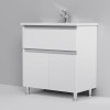 Купити Тумба з раковиною, на підлогу, 80 см AM.PM M85-FSX8053-WC0803WG38 X-Joy , M85-FSX8053-WC0803WG38 / M85-FSX8053-WC0803WG38 X-Joy, База с раковиной, напольная, 80 см, 1 ящик, 2 дверцы, белый глянец , в категории Комплексе рішення для ванної кімнати ,