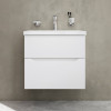 Купити Тумба з раковиною, підвісна, 60 см AM.PM M91-FHX0602-WC0602WG38 GEM S , M91-FHX0602-WC0602WG38 / M91-FHX0602-WC0602WG38 GEM S, База з раковиною, підвісна, 60 см, 2 ящика, MDF, біла, глянець , в категории Комплекти шафа та умивальник , от бренда AM-