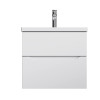 Купити Тумба з раковиною, підвісна, 60 см AM.PM M91-FHX0602-WC0602WG38 GEM S , M91-FHX0602-WC0602WG38 / M91-FHX0602-WC0602WG38 GEM S, База з раковиною, підвісна, 60 см, 2 ящика, MDF, біла, глянець , в категории Комплекти шафа та умивальник , от бренда AM-
