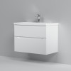 Купити Тумба з раковиною, підвісна, 75 см AM.PM M91-FHX0752-WC0752WG38 GEM S , M91-FHX0752-WC0752WG38 / M91-FHX0752-WC0752WG38 GEM S, База з раковиною, підвісна, 75 см, 2 ящика, MDF, біла, глянець , в категории Комплекти шафа та умивальник , от бренда AM-