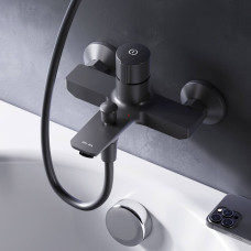 Змішувач для ванни та душу TouchReel, чорний AM.PM F85A10522 X-Joy