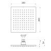 Купить Верхний душ 200х200 мм, латунь IMPRESE SQ200B , SQ200B / 52746 , в категории Верхние души , от бренда IMPRESE  Интернет-магазин сантехники ✓ Лучшие цены на рынке ✓ Огромный выбор ✓ Гарантия ✓ Заходите!