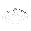 Купить DIOS лоток мелкий полукруглый 90 * 90 * 15 см VOLLE 10-13-015tray , 10-13-015tray / 73708 , в категории Душевые поддоны , от бренда VOLLE  Интернет-магазин сантехники ✓ Лучшие цены на рынке ✓ Огромный выбор ✓ Гарантия ✓ Заходите!