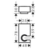 Купити ПОРТЕР E тримач для душу, шліфований чорний хром HANSGROHE 28387340 , 28387340 / 76046 , в категории Кронштейни, тримачі, підключення , от бренда HANSGROHE  Інтернет-магазин сантехніки ✓ Кращі ціни на ринку ✓ Величезний вибір ✓ Гарантія ✓ Заходьте!
