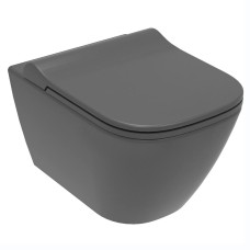 SOLO Rimless унітаз підвісний, сидіння тверде Slim slow-closing 51*35,5*33 см, колір антрацит мат VOLLE 13-55-111Grey