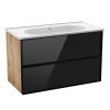Купити JOLLY комплект меблів 80см, Oak+black: тумба підвісна, 2 ящики + умивальник меблевий DM06F001WH DiMARCO DM06A001OB , DM06A001OB / 81853 , в категории Комплекти шафа та умивальник , от бренда   Інтернет-магазин сантехніки ✓ Кращі ціни на ринку ✓ Вел