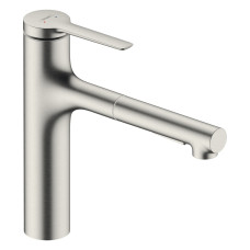 ZESIS M33 змішувач для кухні 160, 2jet ,з висувним виливом, Sbox lite ,нержав сталь HANSGROHE 74804800