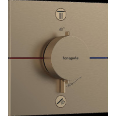 SHOWERSELECT COMFORT E термостат для 2 потребителей, скрытый монтаж, цвет шлифованная бронза HANSGROHE 15572140