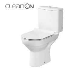 Унітаз-компакт CITY 604 011 CleanOn 3/5 л з дюропластовим сидінням SLIM з плавним закриванням та функцією простого зняття однією кнопкою CERSANIT