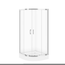 Душова кабіна нaпівкругла BASIC 90x90x185 прозоре скло CERSANIT