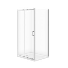Душова кабіна BASIC 100х80х185 з розсувними дверми, прозоре скло CERSANIT
