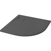 СЕТ B453 душовий піддон напівкруглий TAKO SLIM 90x4 сірий матовий + сифон CERSANIT