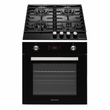 Комплект Духова шафа електрична GEO 62-1310 black + Варильна поверхня газова GGH 62-104 black glass