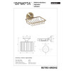 Купити 144108167 Retro Мильничка металева(бронза), Bemeta , 144108167 / 2995 , в категории Аксесуари для ванної кімнати , от бренда BEMETA  Інтернет-магазин сантехніки ✓ Кращі ціни на ринку ✓ Величезний вибір ✓ Гарантія ✓ Заходьте!