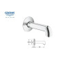Купити BauClassic Нейтральний Вилив для ванни зі стіни, настінний монтаж, хром GROHE 13258000 , 13258000 / 53048 , в категории Виливи зі стіни , от бренда GROHE  Інтернет-магазин сантехніки ✓ Кращі ціни на ринку ✓ Величезний вибір ✓ Гарантія ✓ Заходьте!