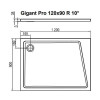 Купити Душовий піддон правий GIGANT PRO 120×90 R 10°, RAVAK , XA05G70101P / 14715 , в категории Душові піддони , от бренда RAVAK  Інтернет-магазин сантехніки ✓ Кращі ціни на ринку ✓ Величезний вибір ✓ Гарантія ✓ Заходьте!