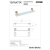 Купить Поличка скляна Retro (144102247), Bemeta , 144102247 / 4776 , в категории Аксессуары для ванной комнаты , от бренда BEMETA  Интернет-магазин сантехники ✓ Лучшие цены на рынке ✓ Огромный выбор ✓ Гарантия ✓ Заходите!