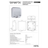 Купити 924224121 924224121 Hotel: Автоматична сушка для рук - 1800W, нержавіюча блиск Bemeta Чехія , 924224121 / 19750 , в категории Аксесуари для ванної кімнати , от бренда BEMETA  Інтернет-магазин сантехніки ✓ Кращі ціни на ринку ✓ Величезний вибір ✓ Га