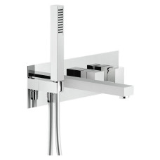 WEBK110/90QCR Смеситель для ванны встроенный, излив 150мм, ручной душ в комплекте, без внутренней части хром Nobili ИТАЛИЯ