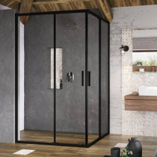 Душова кабіна (половина) BLSRV2K-80 Transparent Black RAVAK
