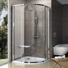 Душевая кабина полукруглая PIVOT PSKK3-90 Transparent, (37677C00Z1) RAVAK