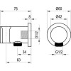 Купити Підключення душового шланга 706.20 X07P572 RAVAK , X07P572 / 35081 , в категории Душові набори , от бренда RAVAK  Інтернет-магазин сантехніки ✓ Кращі ціни на ринку ✓ Величезний вибір ✓ Гарантія ✓ Заходьте!