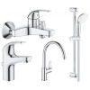 Купить Набор смесителей 4 в 1 BauCurve UA122218K0 Grohe , UA122218K0 / 35619 , в категории Смесители , от бренда GROHE  Интернет-магазин сантехники ✓ Лучшие цены на рынке ✓ Огромный выбор ✓ Гарантия ✓ Заходите!