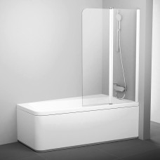 Шторка для ванной двухэлементная 10CVS2-100 R Transparent, (7QRA0103Z1) RAVAK
