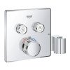 Купити Grohtherm SmartControl Термостат для душу, зовнішня частина, на 2 споживача, з вбудованим утримувачем ручного душу GROHE 29125000 , 29125000 / 58838 , в категории Змішувачі , от бренда GROHE  Інтернет-магазин сантехніки ✓ Кращі ціни на ринку ✓ Вели