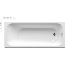Ванна прямоугольная CHROME 150x70, RAVAK