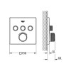 Купить Grohtherm SmartControl Термостат вбудований на 3 виходу GROHE 29126000 , 29126000 / 58526 , в категории Смесители для ванной , от бренда GROHE  Интернет-магазин сантехники ✓ Лучшие цены на рынке ✓ Огромный выбор ✓ Гарантия ✓ Заходите!