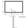 Купити Дзеркало Qtap Mideya (DC-F906) 800х600 з LED-підсвічуванням Touch, з антизапотіванням, з годинником, димером, рег. яскравості QT2078F906W , QT2078F906W / SD00034650 , в категории Дзеркала у ванну , от бренда Qtap  Інтернет-магазин сантехніки ✓ Кращ