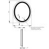 Купити Дзеркало Qtap Mideya (DC-F801) 600х800 з LED-підсвічуванням Touch, з антизапотіванням, з годинником, димером, рег. яскравості QT2078F801W , QT2078F801W / SD00034655 , в категории Дзеркала у ванну , от бренда Qtap  Інтернет-магазин сантехніки ✓ Кращ