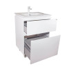 Купити Комплект Qtap Albatross 605х825х460 White тумба підлогова + раковина урізна QT0171TN600D3060CW , QT0171TN600D3060CW / SD00036095 , в категории Шафи під умивальник , от бренда Qtap  Інтернет-магазин сантехніки ✓ Кращі ціни на ринку ✓ Величезний вибі