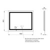 Купити Дзеркало Qtap Mideya (DC-F614) 1000х800 з LED-підсвічуванням Touch, з антизапотіванням, з годинником, димером, рег. яскравості QT2078F614W , QT2078F614W / SD00036735 , в категории Дзеркала у ванну , от бренда Qtap  Інтернет-магазин сантехніки ✓ Кра