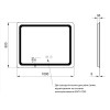 Купити Дзеркало Qtap Mideya (DC-F910) 1000х800 з LED-підсвічуванням Touch, з антизапотіванням, з годинником, димером, рег. яскравості QT2078F910W , QT2078F910W / SD00036736 , в категории Дзеркала у ванну , от бренда Qtap  Інтернет-магазин сантехніки ✓ Кра
