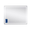 Купити Дзеркало Qtap Mideya (DC-F910) 1000х800 з LED-підсвічуванням Touch, з антизапотіванням, з годинником, димером, рег. яскравості QT2078F910W , QT2078F910W / SD00036736 , в категории Дзеркала у ванну , от бренда Qtap  Інтернет-магазин сантехніки ✓ Кра