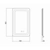 Купити Дзеркало Qtap Mideya (DC-F911) 500х800 з LED-підсвічуванням Touch, з антизапотіванням, з годинником, димером, рег. яскравості QT2078F911W , QT2078F911W / SD00036737 , в категории Дзеркала у ванну , от бренда Qtap  Інтернет-магазин сантехніки ✓ Кращ