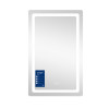 Купити Дзеркало Qtap Mideya (DC-F911) 500х800 з LED-підсвічуванням Touch, з антизапотіванням, з годинником, димером, рег. яскравості QT2078F911W , QT2078F911W / SD00036737 , в категории Дзеркала у ванну , от бренда Qtap  Інтернет-магазин сантехніки ✓ Кращ