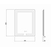 Купити Дзеркало Qtap Mideya (DC-F936) 500х800 з LED-підсвічуванням Touch, з антизапотіванням, з годинником, димером, рег. яскравості QT2078F936W , QT2078F936W / SD00036739 , в категории Дзеркала у ванну , от бренда Qtap  Інтернет-магазин сантехніки ✓ Кращ