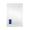 Купити Дзеркало Qtap Mideya (DC-F936) 500х800 з LED-підсвічуванням Touch, з антизапотіванням, з годинником, димером, рег. яскравості QT2078F936W , QT2078F936W / SD00036739 , в категории Дзеркала у ванну , от бренда Qtap  Інтернет-магазин сантехніки ✓ Кращ